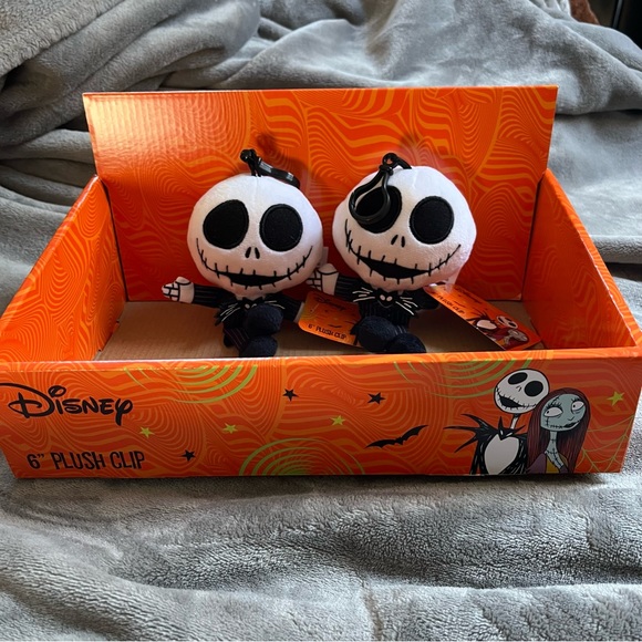 2 Disney Jack Skellington Keychain Plush 2022 Nightmare Before Christmas - Picture 4 of 6